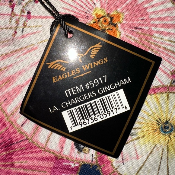 NWT NFL Pro Football LA Chargers Gingham Plaid Business Dress Suit Tie - Picture 4 of 6